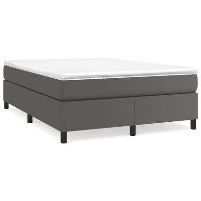 Giroletto a Molle con Materasso Grigio 160x200 cm in Similpelle | homemem39