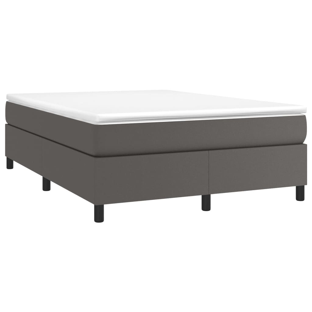 Giroletto a Molle con Materasso Grigio 160x200 cm in Similpelle | homemem39
