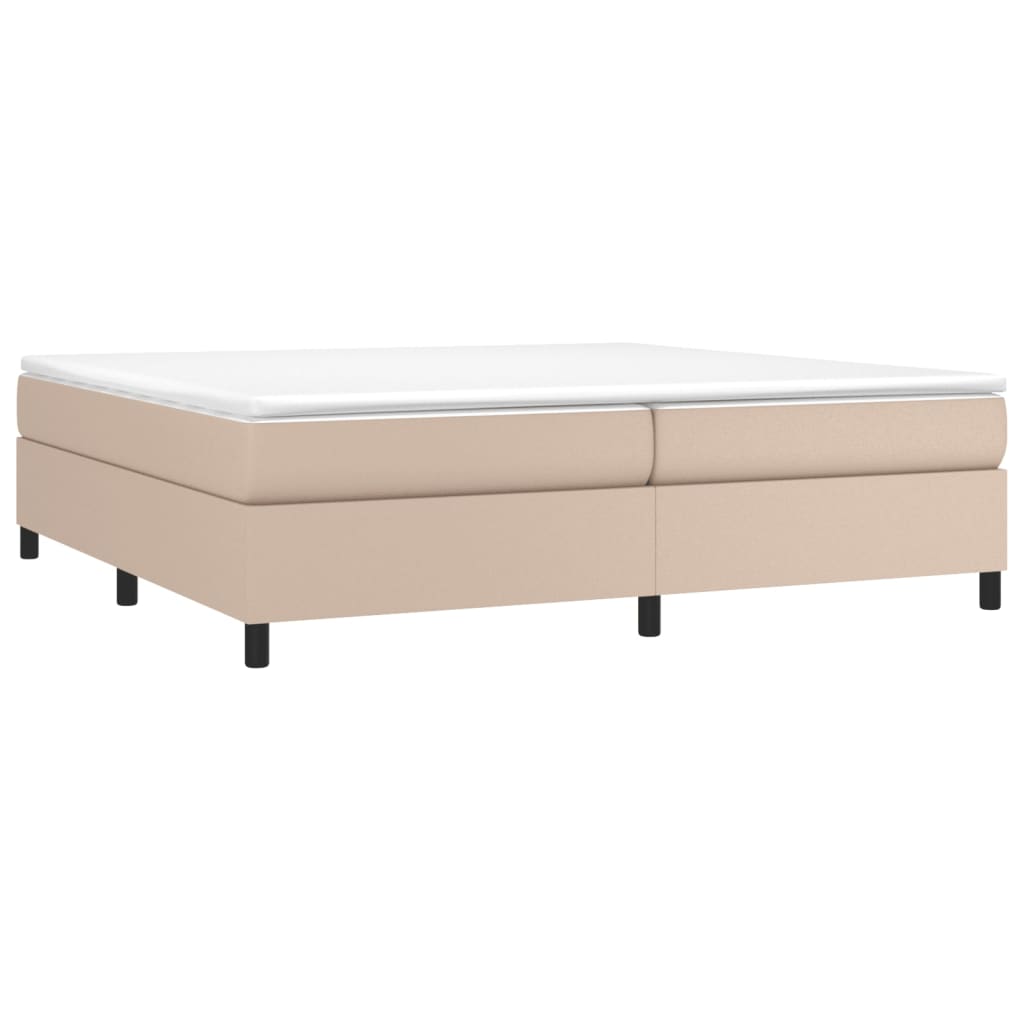 Giroletto a Molle con Materasso Cappuccino 200x200cm Similpelle