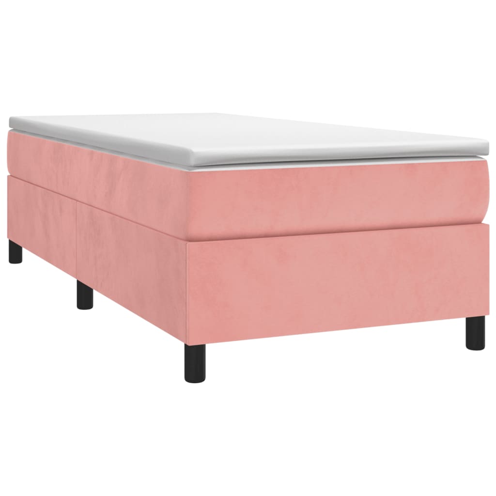 Giroletto a Molle con Materasso Rosa 80x200 cm in Velluto | homemem39