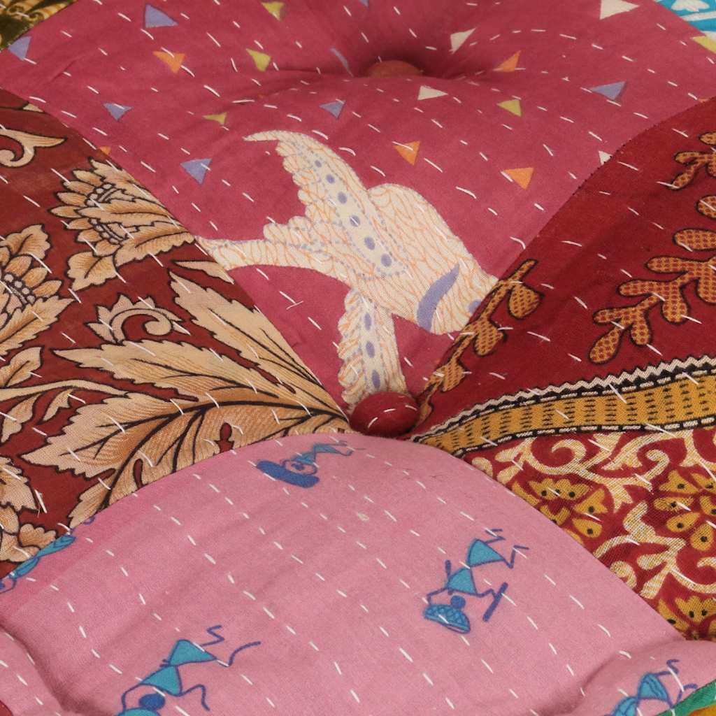 Pouf Modulare con Cuscino in Tessuto Patchwork | homemem39