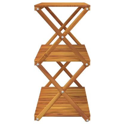 Scaffale Pieghevole 3 Ripiani 70x31x63 cm Legno Massello Acacia | homemem39