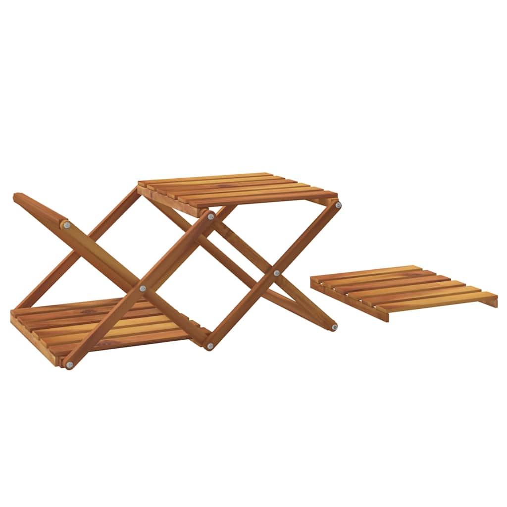 Scaffale Pieghevole 3 Ripiani Marrone 70x31x63 Massello Acacia | homemem39