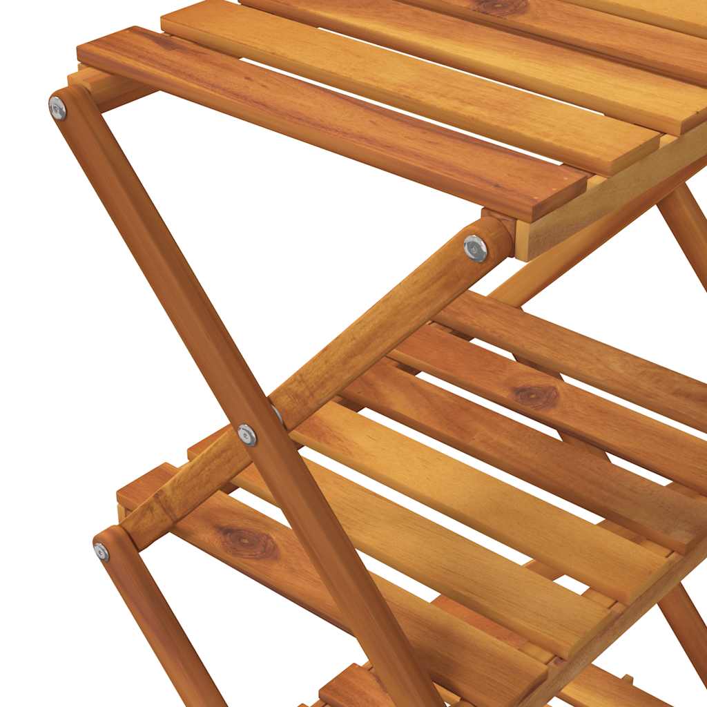 Scaffale Pieghevole 3 Ripiani Marrone 70x31x63 Massello Acacia | homemem39
