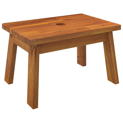 Sgabello 38x26x22 cm in Legno Massello di Acacia | homemem39
