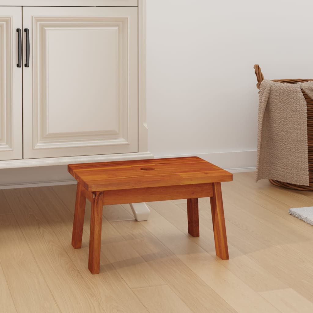 Sgabello 38x26x22 cm in Legno Massello di Acacia | homemem39