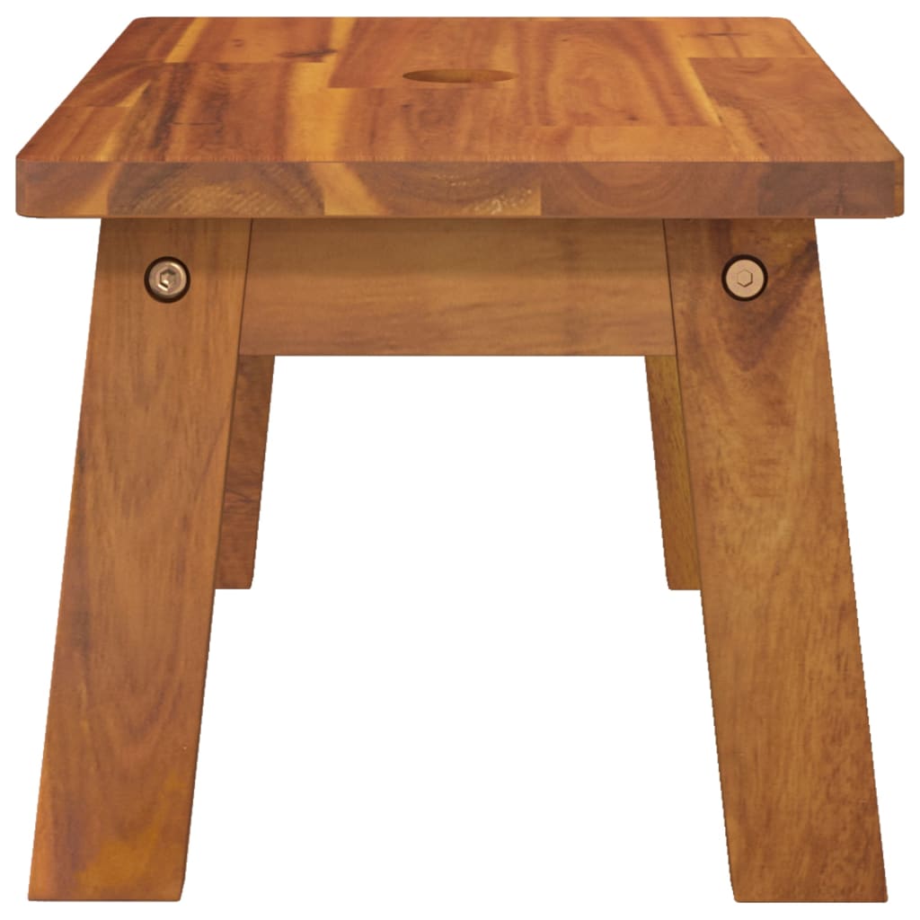 Sgabello 38x26x22 cm in Legno Massello di Acacia | homemem39