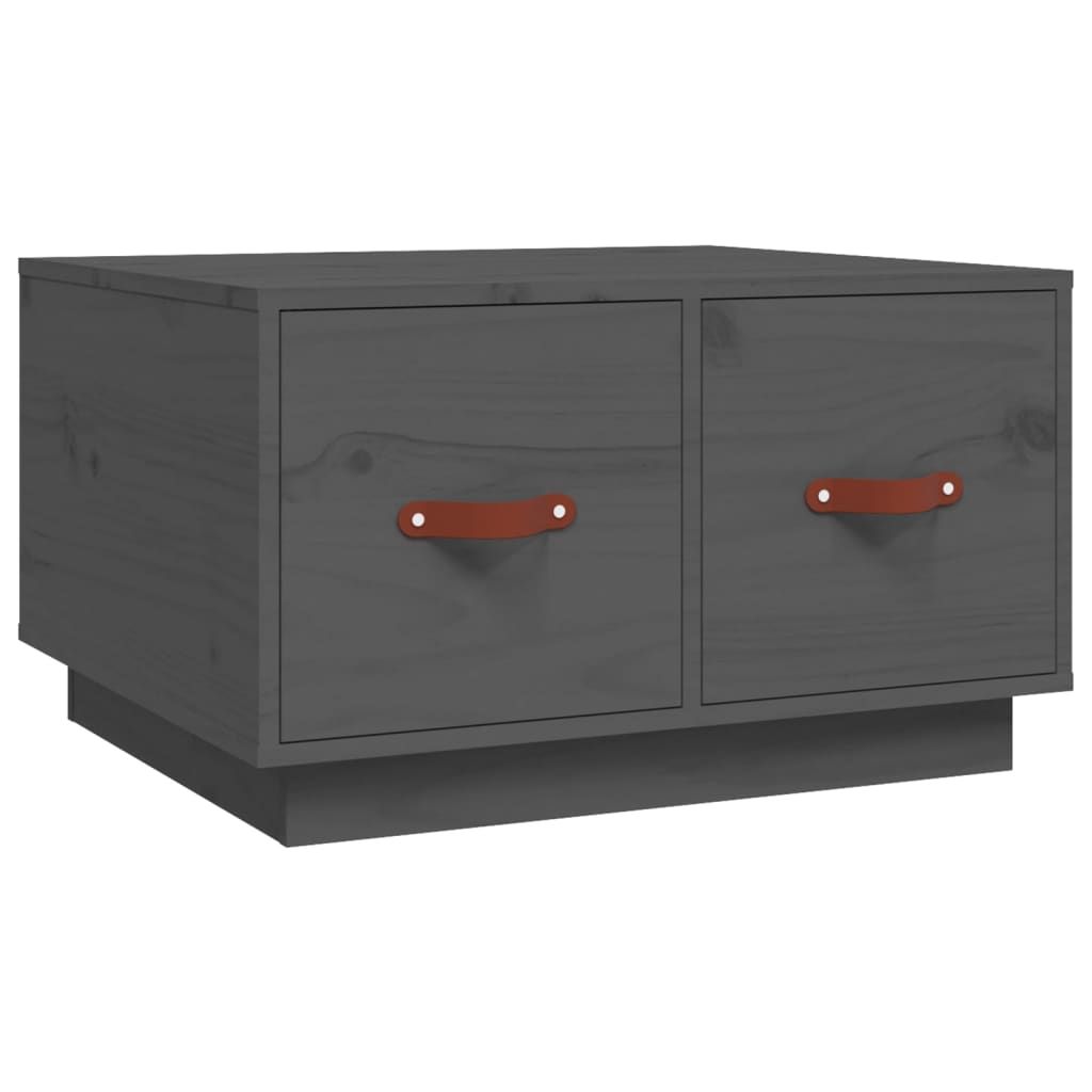 Tavolino da Salotto Grigio 60x53x35cm in Legno Massello di Pino | homemem39