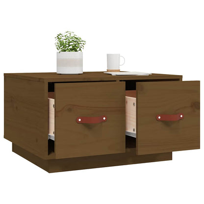 Tavolino da Salotto ambra 60x53x35 cm Legno Massello di Pino