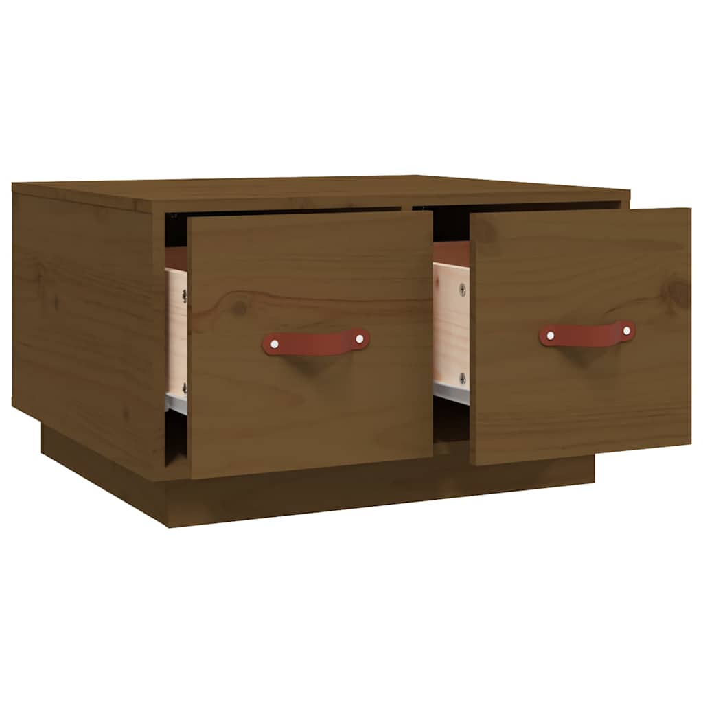 Tavolino da Salotto ambra 60x53x35 cm Legno Massello di Pino