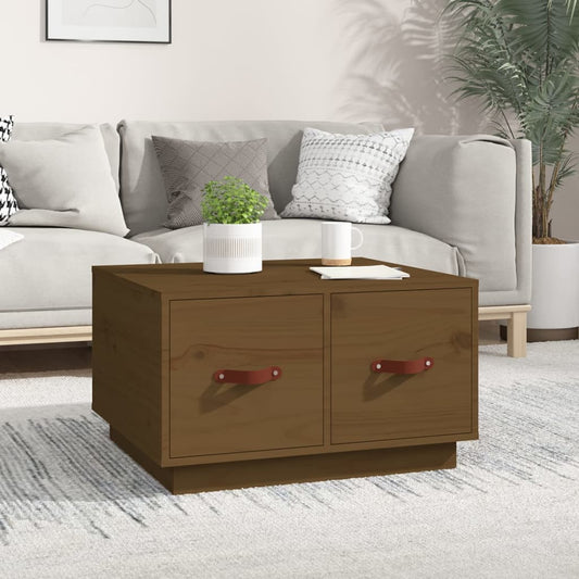Tavolino da Salotto ambra 60x53x35 cm Legno Massello di Pino | homemem39