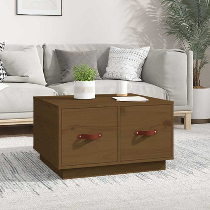 Tavolino da Salotto ambra 60x53x35 cm Legno Massello di Pino