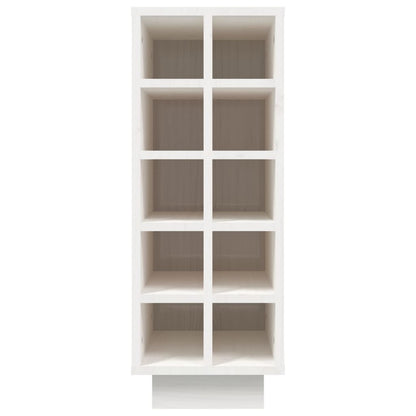 Portabottiglie Bianco 23x34x61 cm in Legno Massello di Pino - homemem39