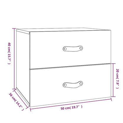 Comodino a Muro 50x36x40 cm | homemem39