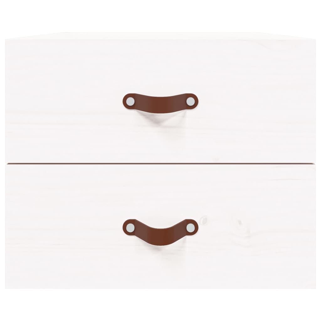 Comodini a Muro 2 pz Bianchi 50x36x40 cm - homemem39