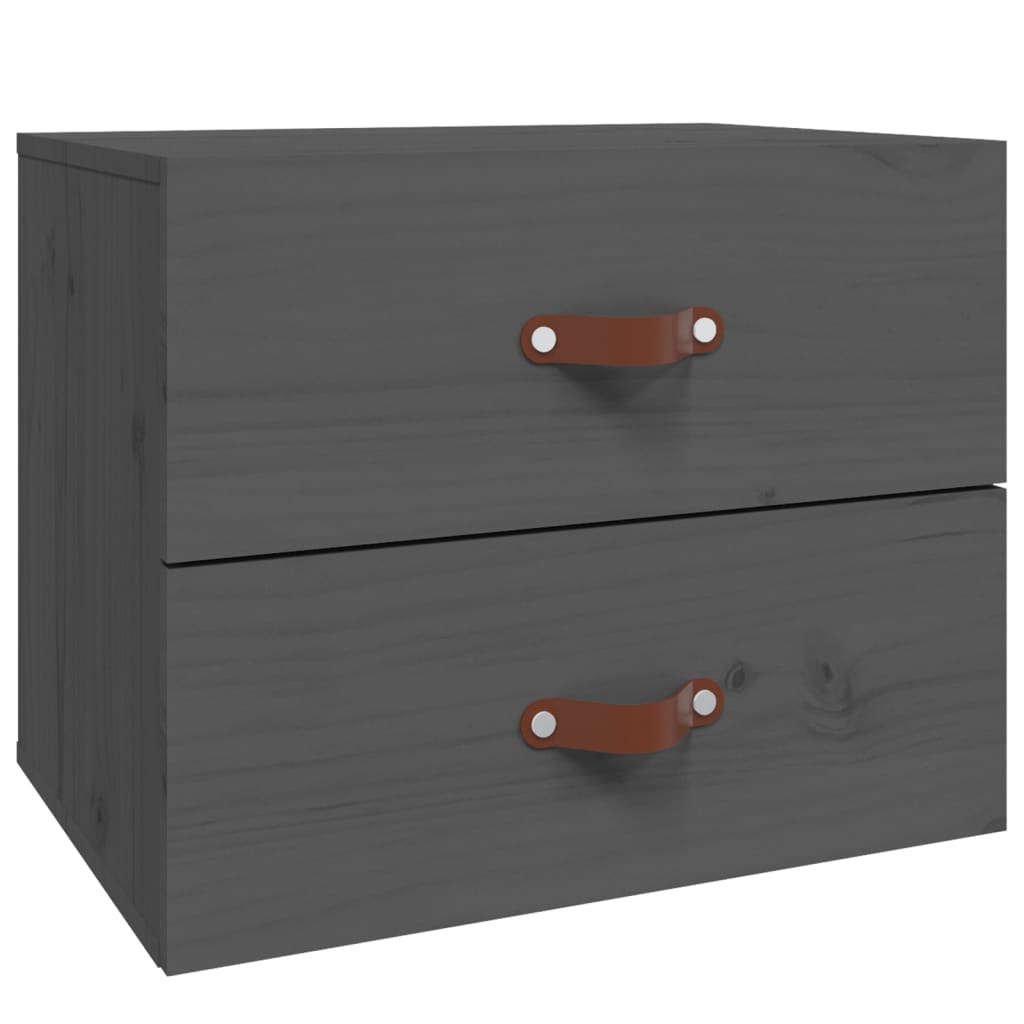 Comodino a Muro Grigio 50x36x40 cm | homemem39