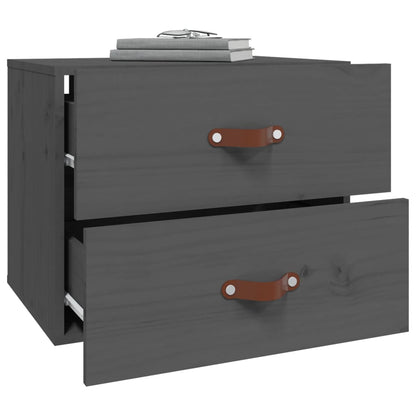 Comodino a Muro Grigio 50x36x40 cm | homemem39