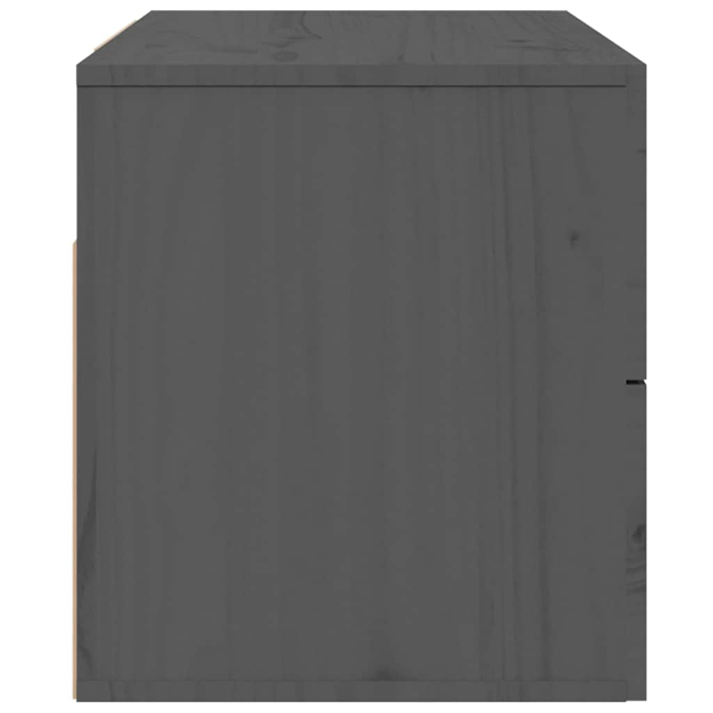 Comodino a Muro Grigio 50x36x40 cm