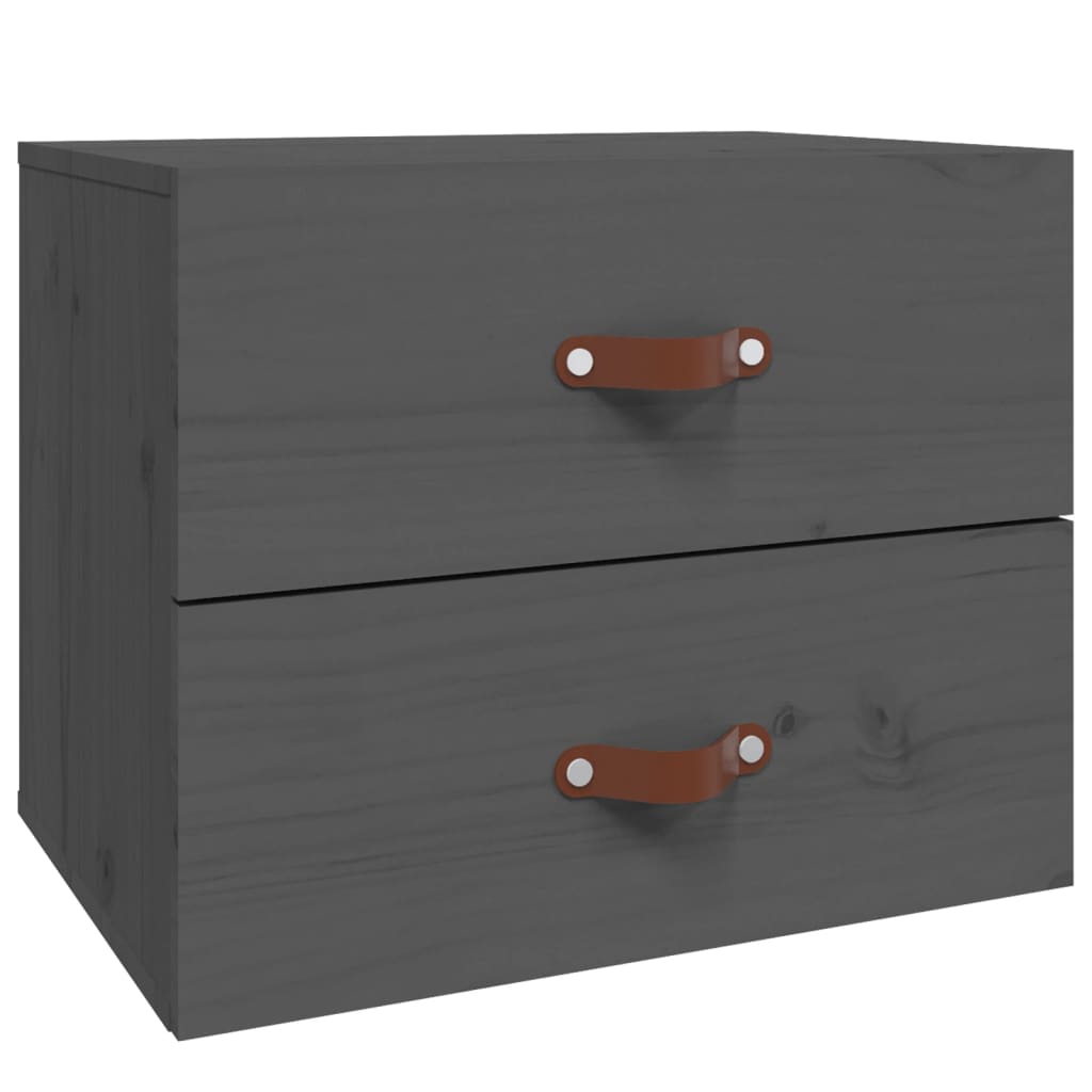 Comodini a Muro 2 pz Grigio 50x36x40 cm | homemem39