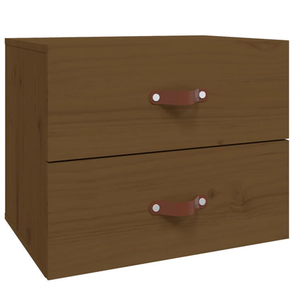 Comodino a Muro Marrone ambra 50x36x40 cm