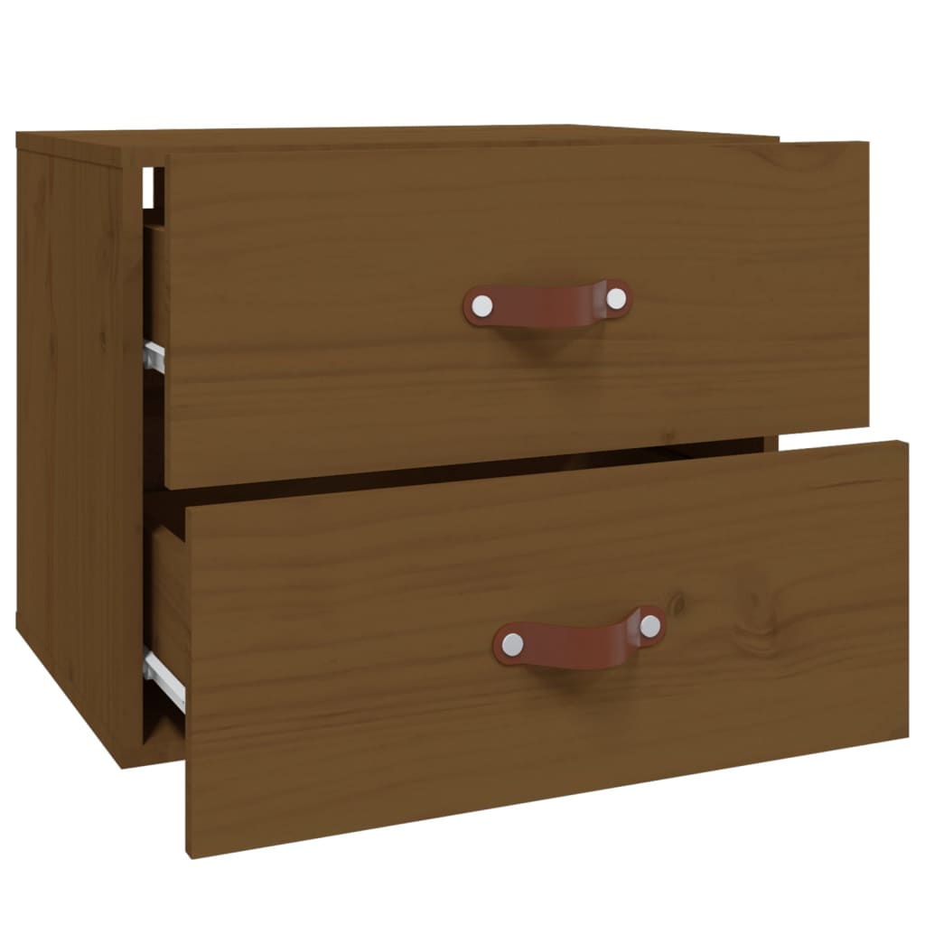 Comodino a Muro Marrone ambra 50x36x40 cm | homemem39