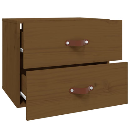 Comodino a Muro Marrone ambra 50x36x40 cm
