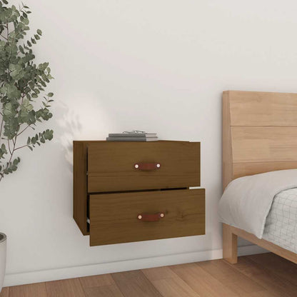 Comodini a Muro 2 pz Marrone ambra 50x36x40 cm | homemem39