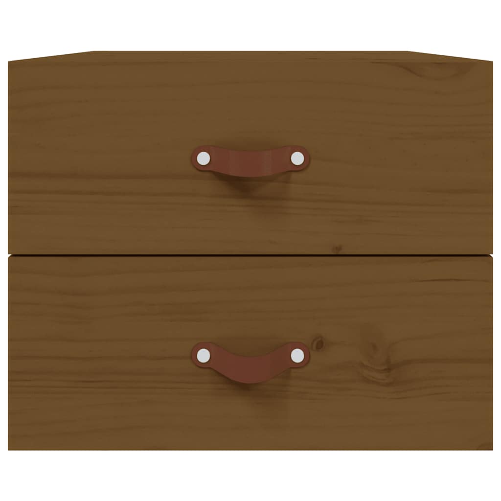 Comodini a Muro 2 pz Marrone ambra 50x36x40 cm | homemem39