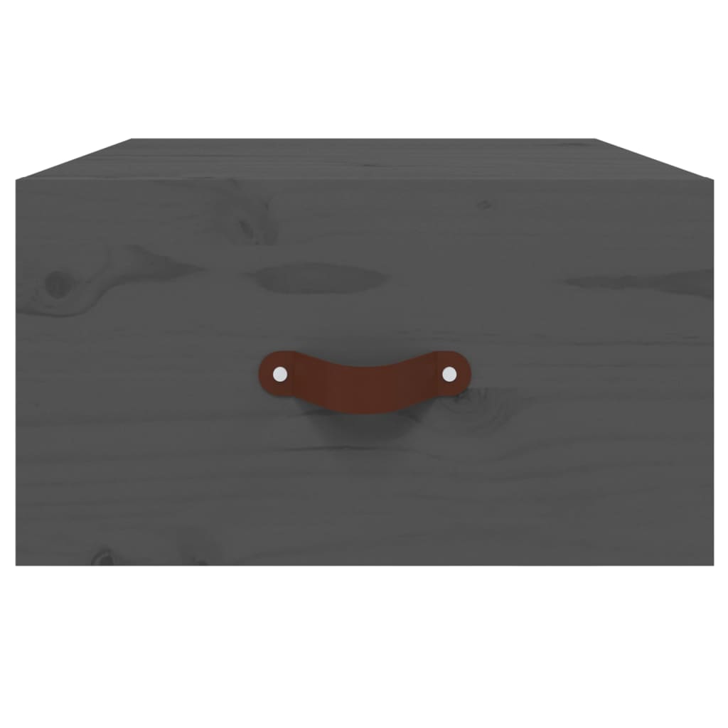 Comodino a Muro Grigio 40x29,5x22 cm - homemem39