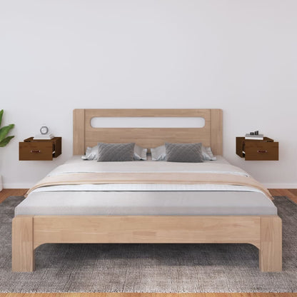 Comodini a Muro 2 pz ambra 40x29,5x22 cm