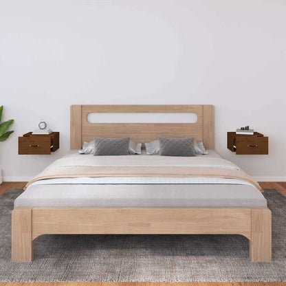Comodini a Muro 2 pz ambra 40x29,5x22 cm