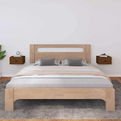 Comodini a Muro 2 pz ambra 40x29,5x22 cm