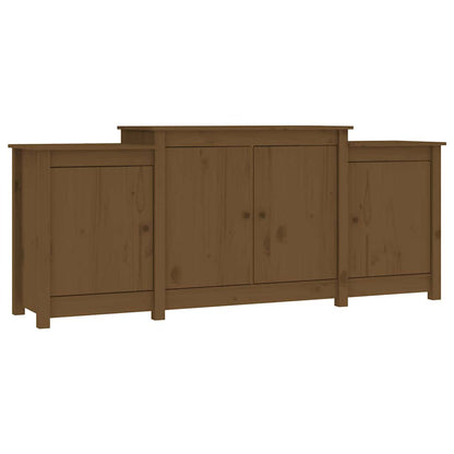 Credenza Marrone ambra 164x37x68 cm in Legno Massello di Pino - homemem39