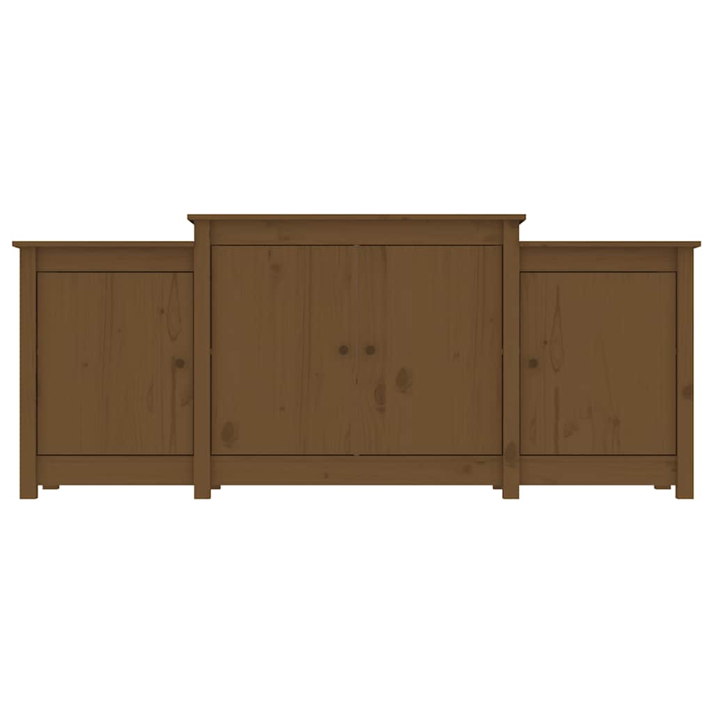 Credenza Marrone ambra 164x37x68 cm in Legno Massello di Pino - homemem39