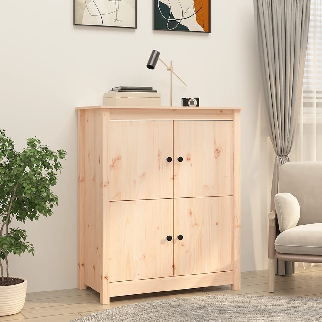 Credenza 83x41,5x100 cm in Legno Massello di Pino - homemem39