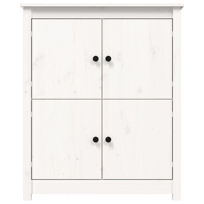 Credenza Bianca 83x41,5x100 cm in Legno Massello di Pino - homemem39