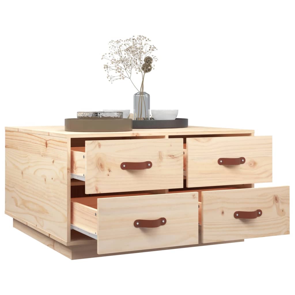 Tavolino da Salotto 80x80x45 cm in Legno Massello di Pino | homemem39