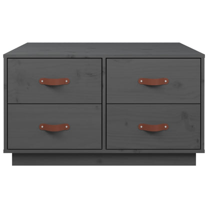 Tavolino da Salotto Grigio 80x80x45 cm Legno Massello di Pino | homemem39