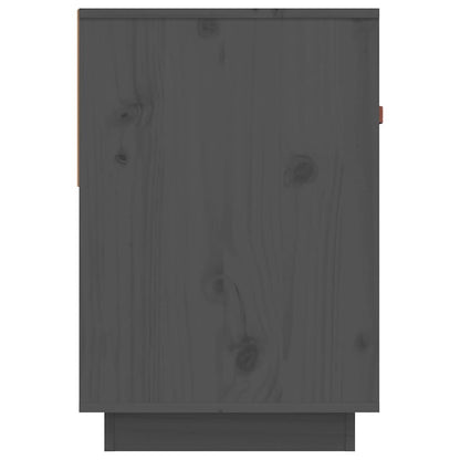 Mobile Porta TV Grigio 90x40x60 cm in Legno Massello di Pino