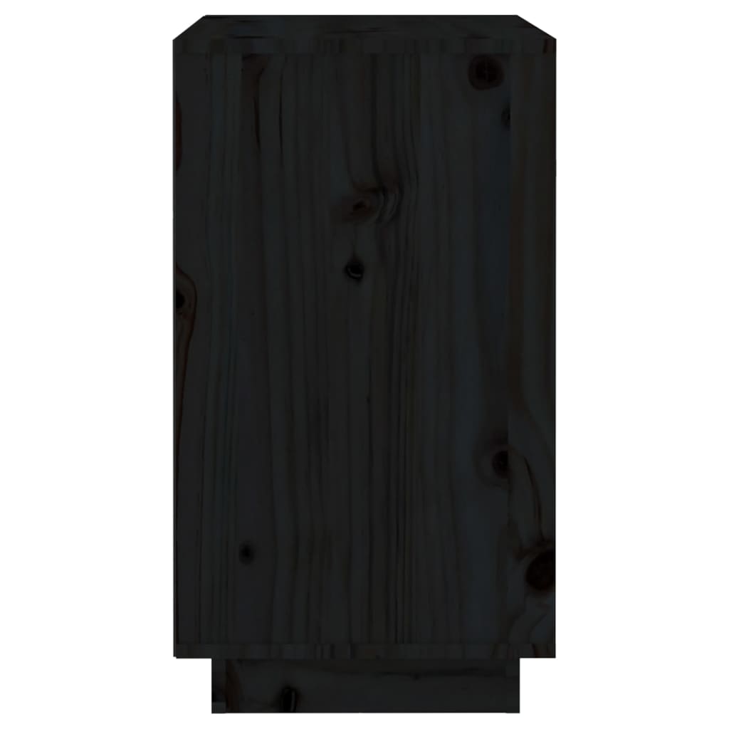 Portabottiglie Nero 55,5x34x61 cm in Legno Massello di Pino - homemem39