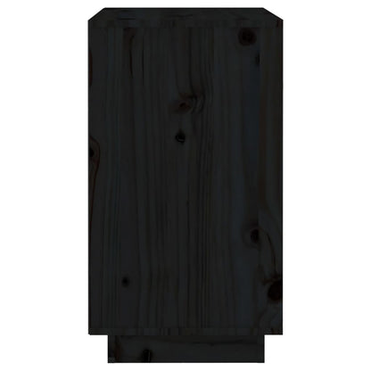 Portabottiglie Nero 55,5x34x61 cm in Legno Massello di Pino - homemem39