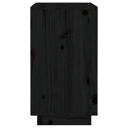 Portabottiglie Nero 55,5x34x61 cm in Legno Massello di Pino