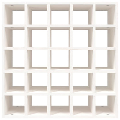 Portabottiglie Bianco 56x25x56 cm in Legno Massello di Pino - homemem39