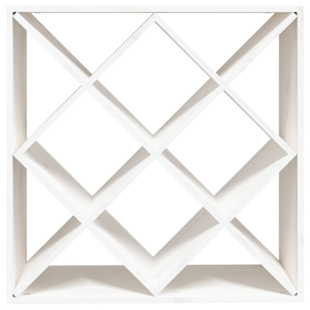 Portabottiglie Bianco 62x25x62 cm in Legno Massello di Pino - homemem39