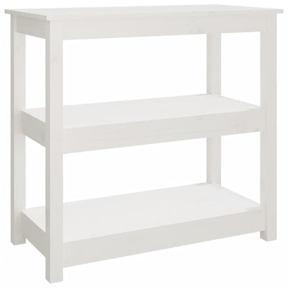 Tavolo Consolle Bianco 80x40x74 cm in Legno Massello di Pino | homemem39