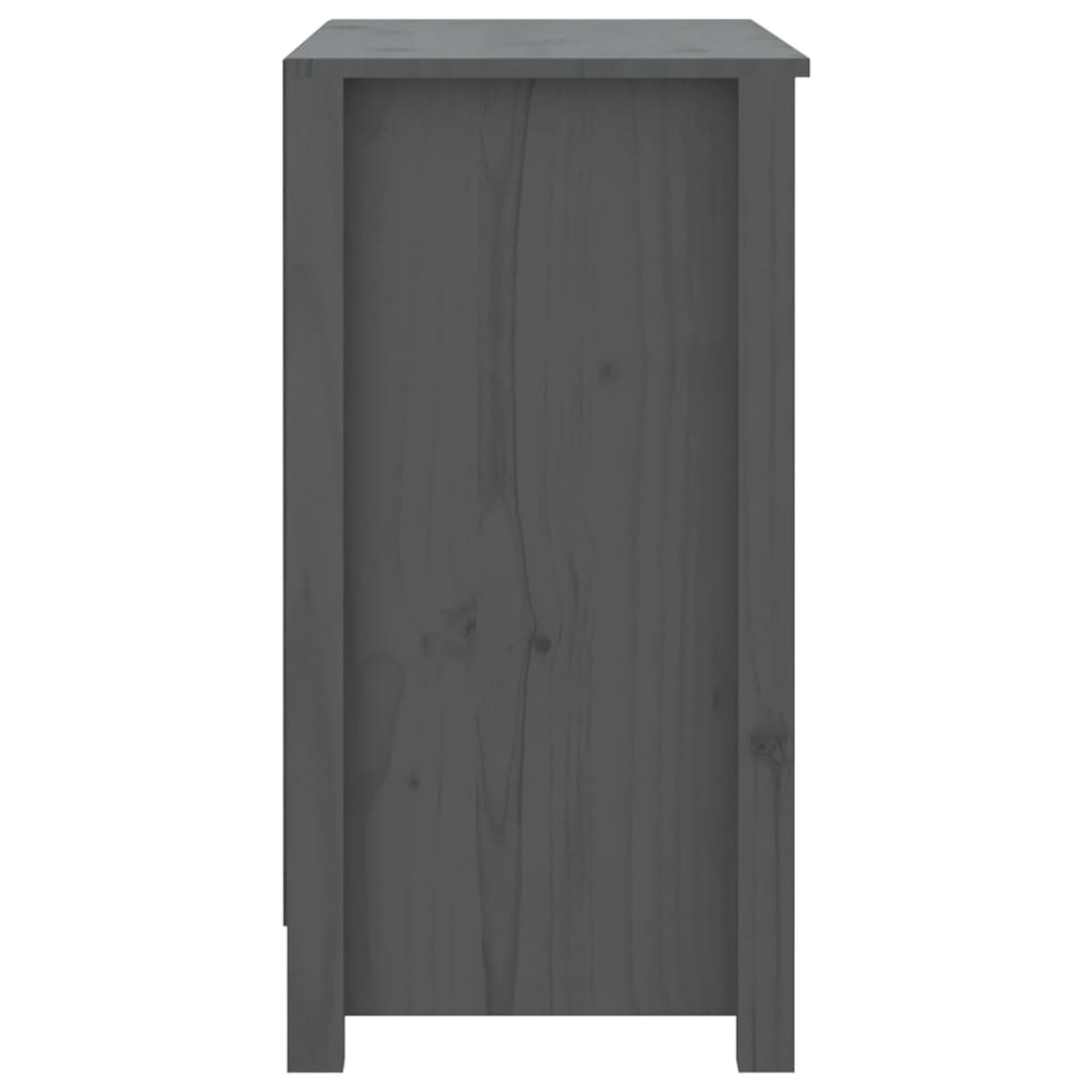 Libreria Grigia 80x35x68 cm in Legno Massello di Pino | homemem39