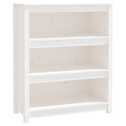Libreria Bianca 80x35x97 cm in Legno Massello di Pino | homemem39