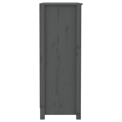 Libreria Grigia 80x35x97 cm in Legno Massello di Pino | homemem39