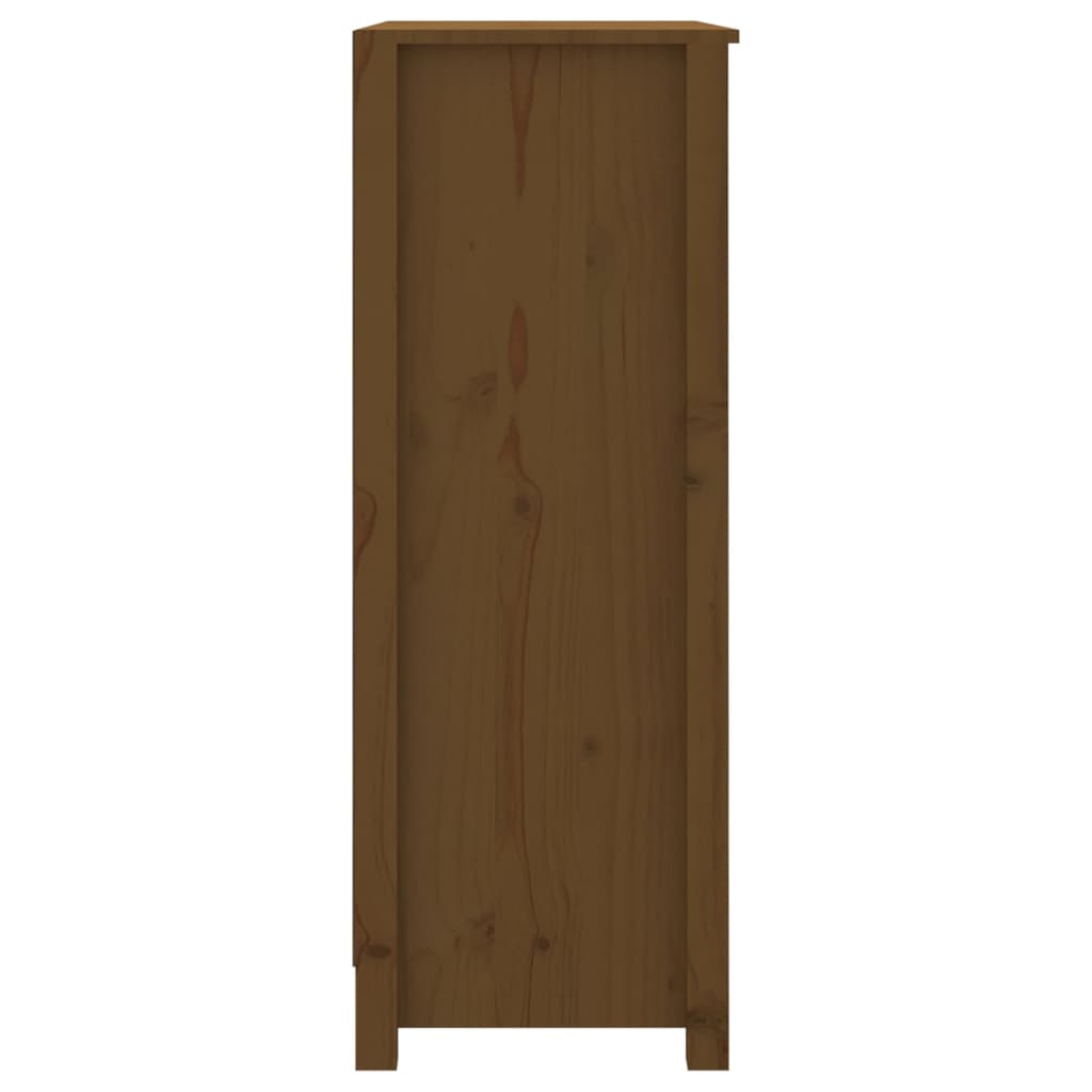 Libreria Marrone ambra 80x35x97 cm in Legno Massello di Pino
