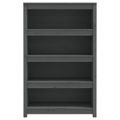 Libreria Grigia 80x35x126 cm in Legno Massello di Pino | homemem39